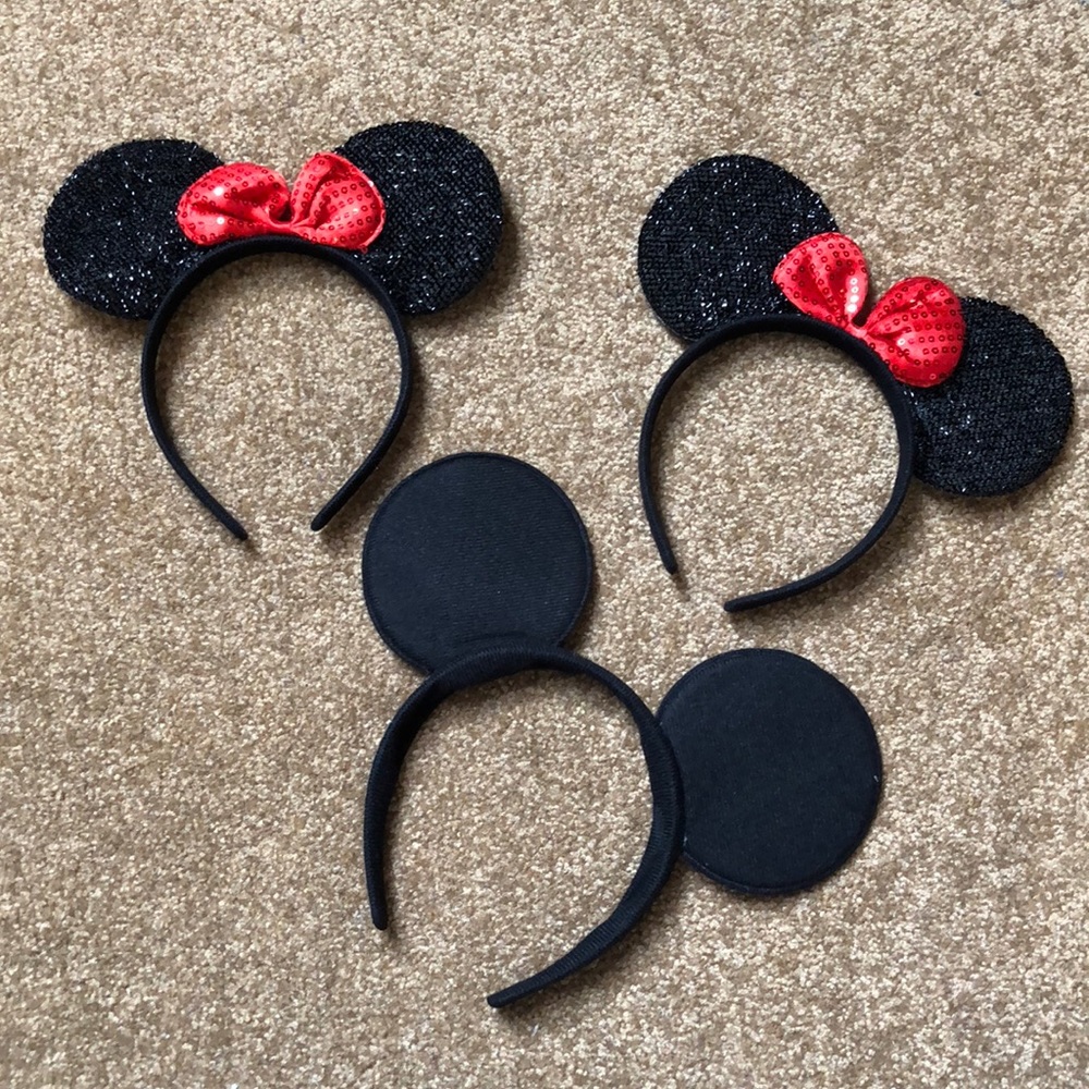 Disney Minni & Mickey Mouse Headbands -Three Pack